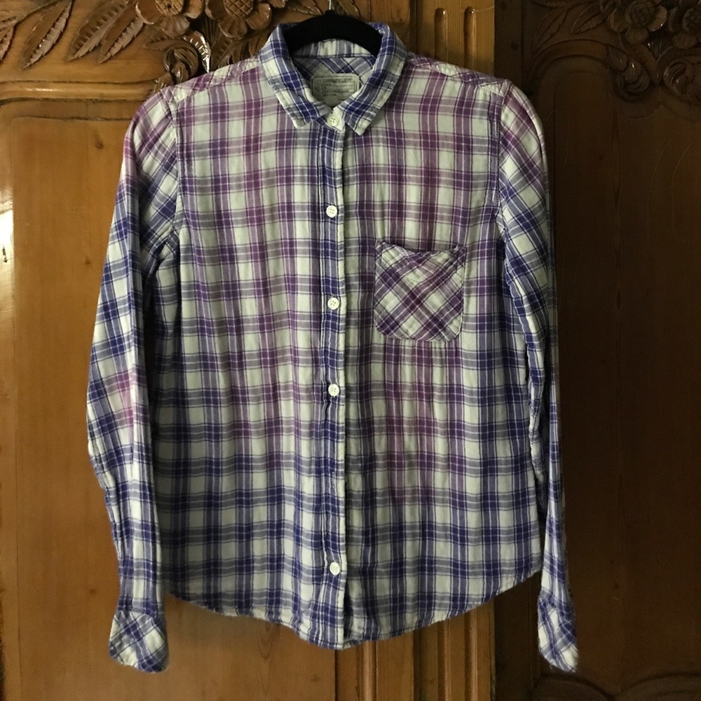 Current/Elliott Ombré Plaid Shirt